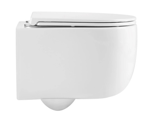 Унитаз подвесной Vincea Evo VT1-64ST безободковый, торнадо, с сиденьем микролифт, белый