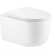 Унитаз подвесной Vincea Evo VT1-64ST безободковый, торнадо, с сиденьем микролифт, белый