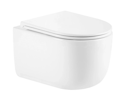 Унитаз подвесной Vincea Evo VT1-64ST безободковый, торнадо, с сиденьем микролифт, белый