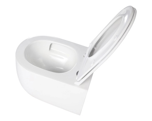 Унитаз подвесной Vincea Evo VT1-64ST безободковый, торнадо, с сиденьем микролифт, белый