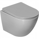 Унитаз подвесной Vincea Globo VT1-14TMG безободковый, торнадо, с сиденьем микролифт, серый матовый