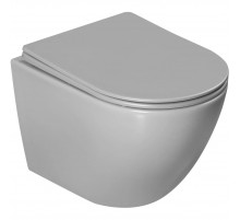 Унитаз подвесной Vincea Globo VT1-14TMG безободковый, торнадо, с сиденьем микролифт, серый матовый