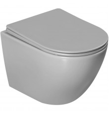 Унитаз подвесной Vincea Globo VT1-14TMG безободковый, торнадо, с сиденьем микролифт, серый матовый