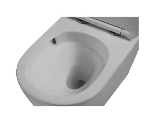 Унитаз подвесной Vincea Globo VT1-14TMG безободковый, торнадо, с сиденьем микролифт, серый матовый