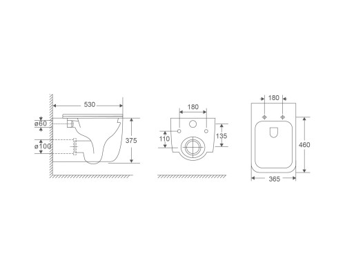 Унитаз подвесной Vincea Lina VT1-53T безободковый, торнадо, с сиденьем микролифт, белый