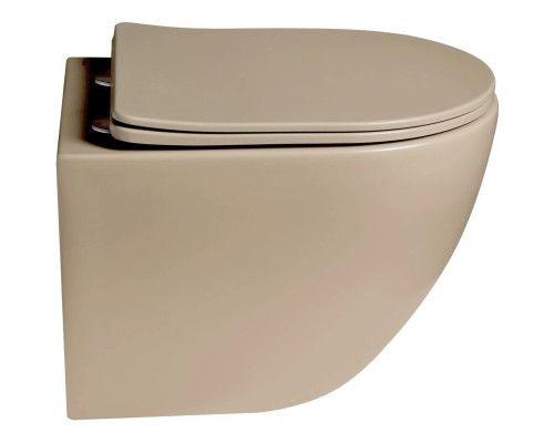 Унитаз подвесной Vincea Globo VT1-14STMC безободковый, торнадо, с сиденьем микролифт, капучино матовый