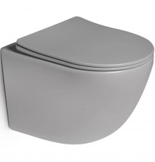 Унитаз подвесной Vincea Globo VT1-14STMG безободковый, торнадо, с сиденьем микролифт, серый матовый