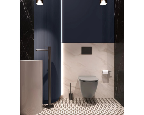 Унитаз подвесной Vincea Globo VT1-14STMG безободковый, торнадо, с сиденьем микролифт, серый матовый