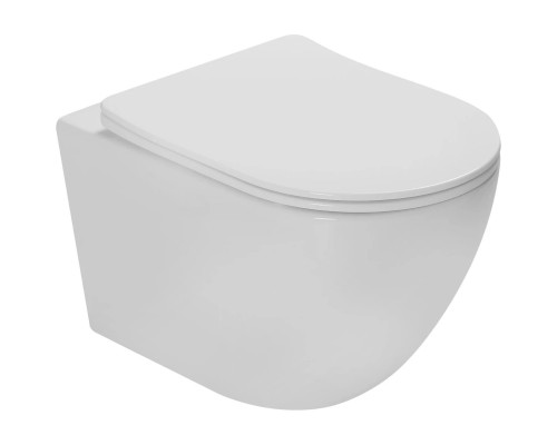 Унитаз подвесной Vincea Globo VT1-14ST безободковый, торнадо, с сиденьем микролифт, белый