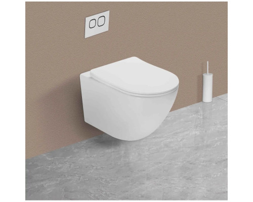 Унитаз подвесной Vincea Globo VT1-14ST безободковый, торнадо, с сиденьем микролифт, белый