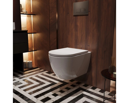 Унитаз подвесной Vincea Globo VT1-74T безободковый, торнадо, с сиденьем микролифт, белый