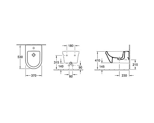 Приобрести Биде подвесное Villeroy & Boch Omnia Architectura 54840001 в магазине сантехники Santeh-Crystal.ru