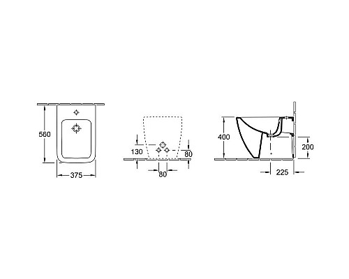 Santeh-Crystal.ru: Биде напольное Villeroy & Boch Venticello 441200R1 Купить Биде напольное Villeroy & Boch Venticello 441200R1 в магазине сантехники Santeh-Crystal.ru