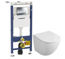 Комплект подвесной унитаз OWL 1975 Vind OWLT190302 + система инсталляции Geberit 458.125.21.1