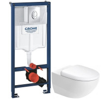 Комплект подвесной унитаз Duravit Architec 45720900A1 + система инсталляции Grohe 38721001