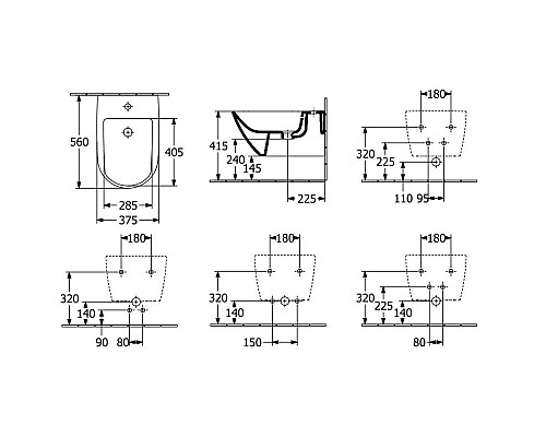 Заказать Подвесное биде Villeroy & Boch Subway 3.0 44700001 в магазине сантехники Santeh-Crystal.ru