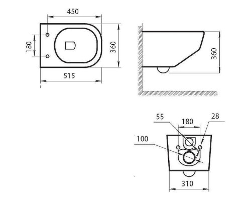Заказать Подвесной безободковый унитаз Art&Max Liberty AM015CHR в магазине сантехники Santeh-Crystal.ru