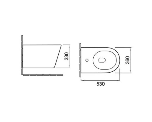 Подвесное биде Vincea Piatti VB1-11G1B