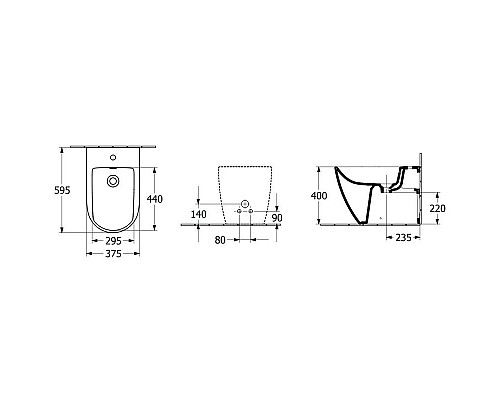 Заказать Биде напольное Villeroy & Boch Subway 3.0 44710001 в магазине сантехники Santeh-Crystal.ru