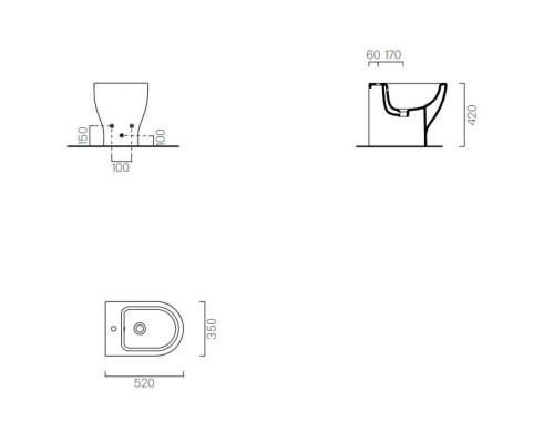 Купить Биде напольное GSI City 9162111 в магазине сантехники Santeh-Crystal.ru