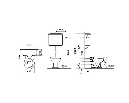 Заказать Бачок для унитаза Vitra Efes 6961B003-5083 в магазине сантехники Santeh-Crystal.ru