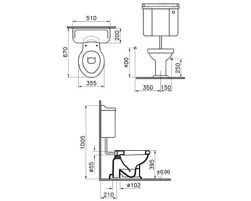 Купить Бачок для унитаза Vitra Efes 6455B003-5077 в магазине сантехники Santeh-Crystal.ru