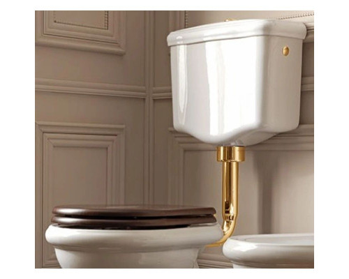 Приобрести Сливная труба для низкого бачка золото Kerasan 757191 в магазине сантехники Santeh-Crystal.ru