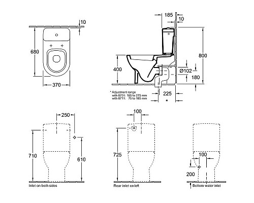 Заказать Бачок для унитаза Villeroy & Boch Subway 772311R1 в магазине сантехники Santeh-Crystal.ru