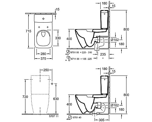 Приобрести Бачок для унитаза Villeroy & Boch Venticello 57071101 в магазине сантехники Santeh-Crystal.ru