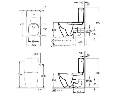 Приобрести Бачок для унитаза Villeroy & Boch Venticello 570711R1 в магазине сантехники Santeh-Crystal.ru