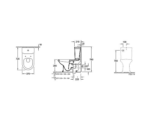 Приобрести Бачок для унитаза Villeroy & Boch Hommage 772111R1 в магазине сантехники Santeh-Crystal.ru