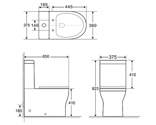 Заказать Бачок с двойным сливом 3/4,5 л BelBagno Ancona BB1224T в магазине сантехники Santeh-Crystal.ru