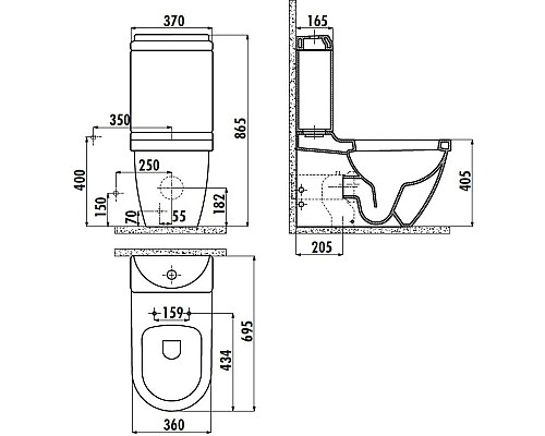 Заказать Бачок для унитаза Creavit Dream DR410(DR41000000) в магазине сантехники Santeh-Crystal.ru