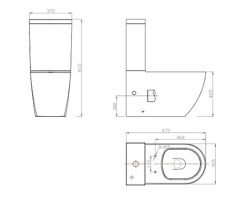 Купить Бачок для унитаза 3,5/5 л Bravat Gina CY01008XW-PA-ENG в магазине сантехники Santeh-Crystal.ru