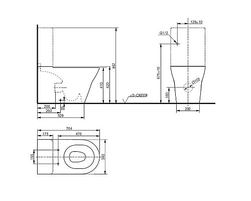 Купить Бачок для унитаза Toto MH SW10044G1#W в магазине сантехники Santeh-Crystal.ru