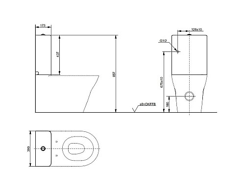 Купить Бачок для унитаза Toto MH SW10044G1#W в магазине сантехники Santeh-Crystal.ru