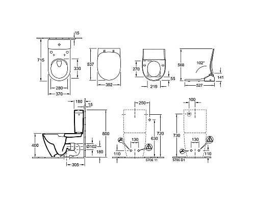 Купить Бачок для унитаза Villeroy & Boch Subway 2.0 57061101 в магазине сантехники Santeh-Crystal.ru