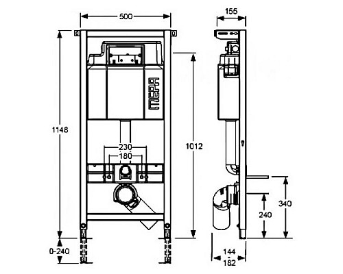 Приобрести Комплект подвесной унитаз Ideal Standard Tesi T007901 + T352701 + система инсталляции Mepa 512318 в магазине сантехники Santeh-Crystal.ru