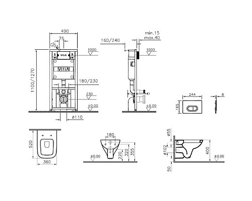 Приобрести Комплект Vitra S20 9004B003-7204 в магазине сантехники Santeh-Crystal.ru