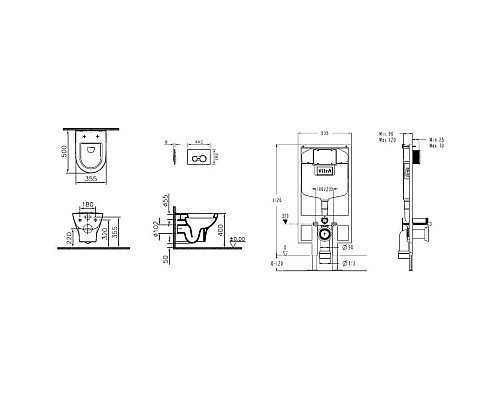 Приобрести Комплект Vitra Zentrum 9012B003-7205 в магазине сантехники Santeh-Crystal.ru