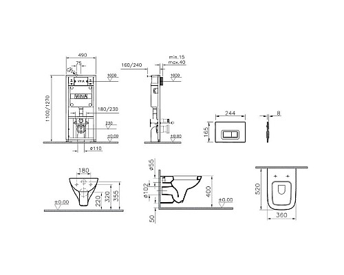 Заказать Комплект Vitra Form 300 9812B003-7203 в магазине сантехники Santeh-Crystal.ru