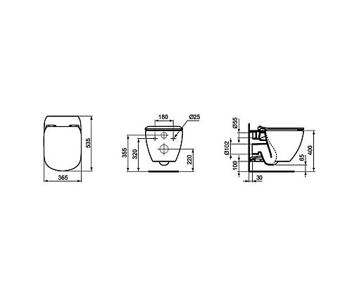 Купить Комплект подвесной унитаз Ideal Standard Tesi T007901 + T352701 + система инсталляции Grohe 38721001 в магазине сантехники Santeh-Crystal.ru