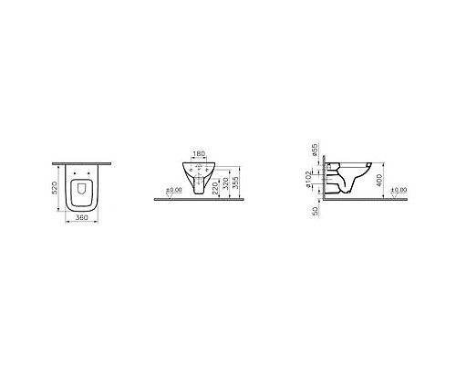 Приобрести Комплект подвесной унитаз Vitra S20 5507B003-0101 + 77-003-009 + система инсталляции Grohe 38772001 в магазине сантехники Santeh-Crystal.ru