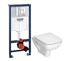 Комплект подвесной унитаз Vitra S20 5507B003-0101 + 77-003-009 + система инсталляции Grohe 38772001