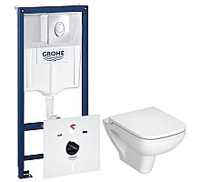 Комплект подвесной унитаз Vitra S20 5507B003-0101 + 77-003-009 + система инсталляции Grohe 38750001