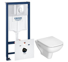 Комплект подвесной унитаз Vitra S20 5507B003-0101 + 77-003-009 + система инсталляции Grohe 38750001
