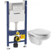 Комплект подвесной унитаз Roca Victoria 34630300R + ZRU8013920 + система инсталляции Geberit 458.124.21.1