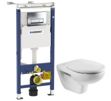 Комплект подвесной унитаз Roca Victoria 34630300R + ZRU8013920 + система инсталляции Geberit 458.125.21.1
