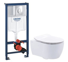 Комплект подвесной унитаз SSWW NC2038 + система инсталляции Grohe 38721001