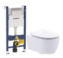 Комплект подвесной унитаз SSWW NC2038 + система инсталляции Geberit 458.124.21.1
